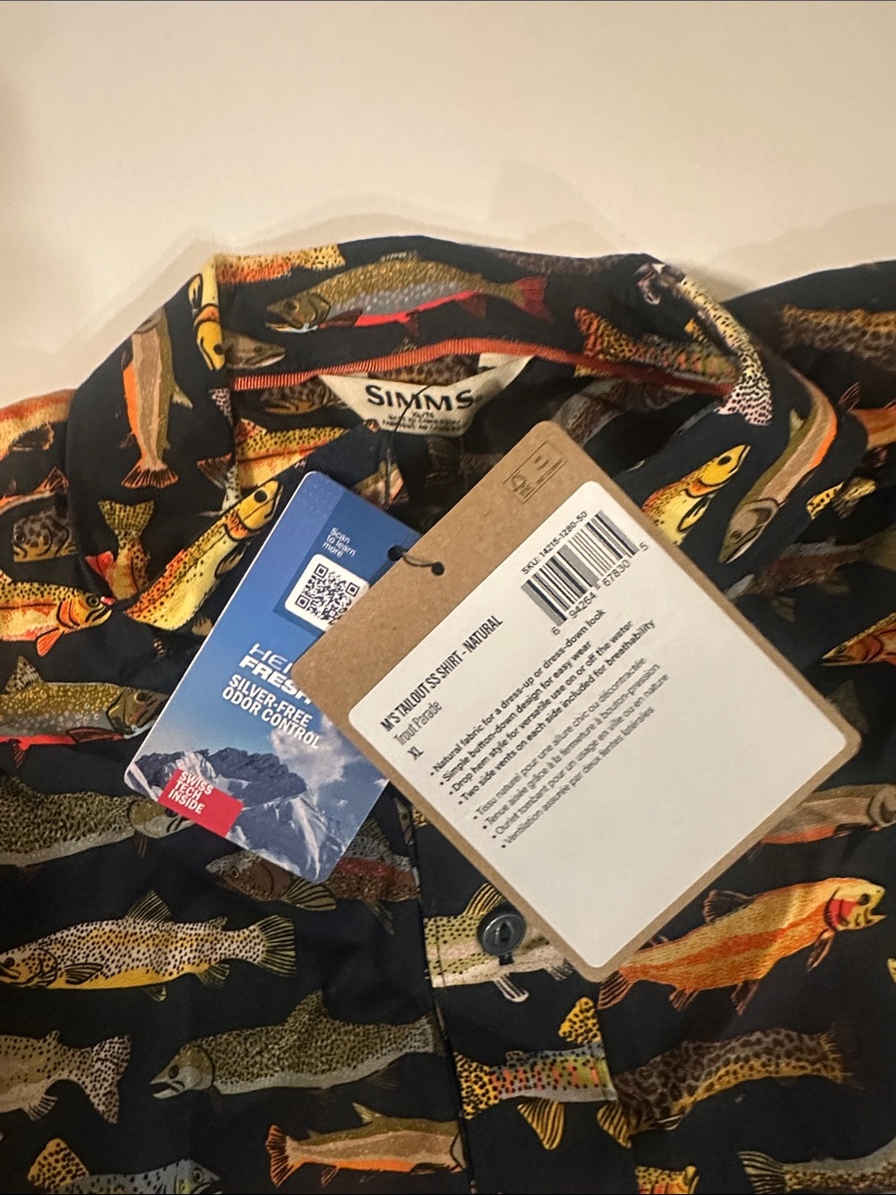SIMMS M'S TAILOUT SS SHIRT - NATURAL - Picture 3 of 7